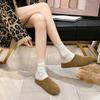 Thick-bottomed Semi-towed Fluffy Slippers for Women To Wear New Autumn and Winter One-pedal Piled Cotton Slippers