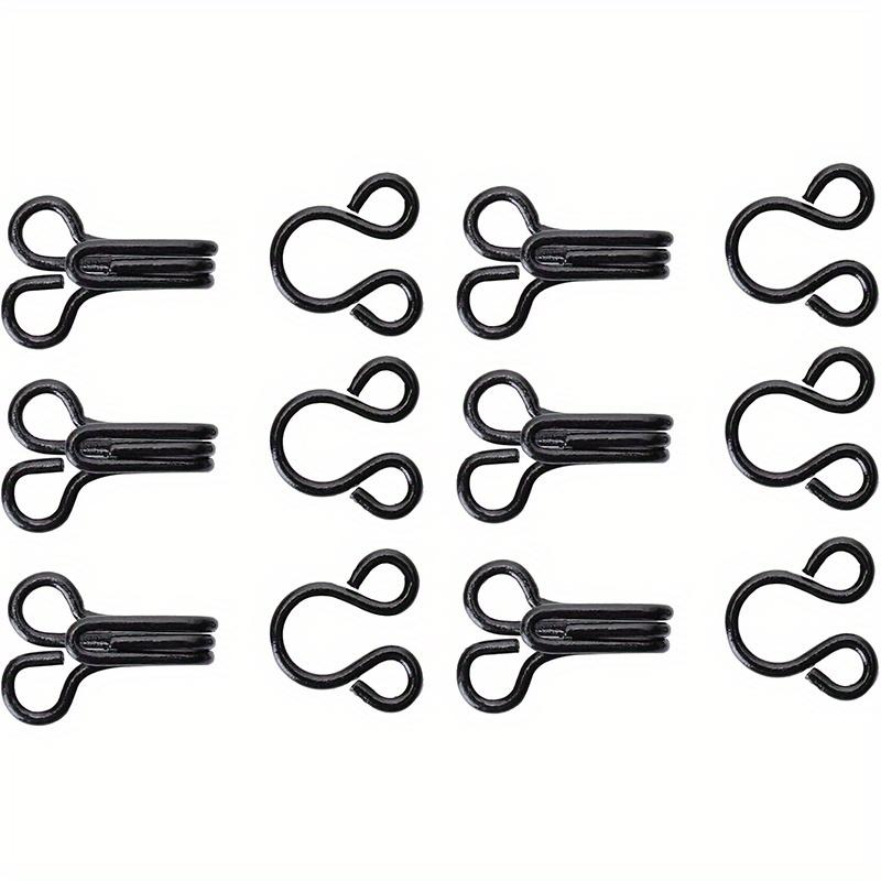 100 пар швейных крючков и петель для застежки для бюстгальтеров, одежды, брюк, юбок, для шитья, рукоделия, серебристые