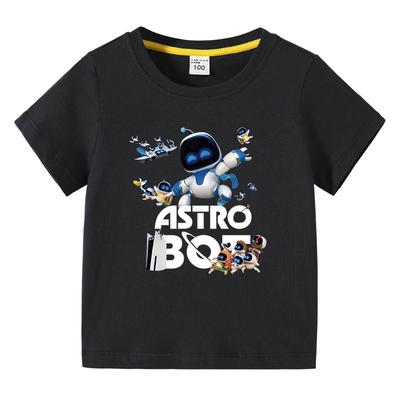 Летние футболки Astro Bot для детей Милые мультяшные футболки Мальчики Повседневные Короткие рукава Модная детская одежда Короткий рукав