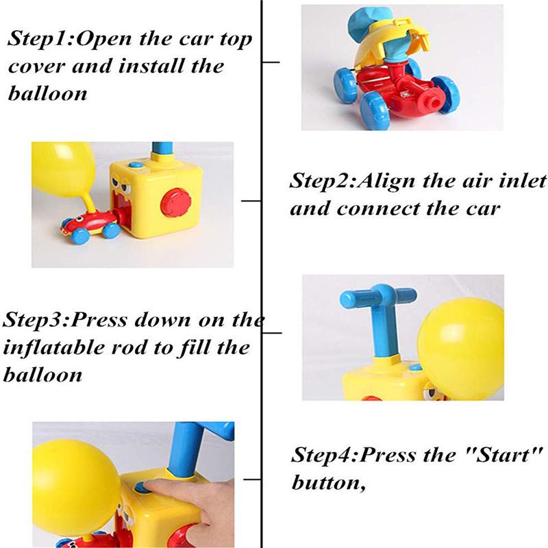 Творческий Веселый Инерционный Воздушный Шар Энергетические Игрушки для Машин Инерционный Энергетические Детские Игрушки