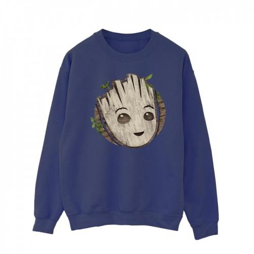 Marvel Mens I Am Groot Wooden Head Sweatshirt