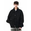 Wassup Trendy American Retro Casual Jacket for Men, Autumn and Winter Thickened Lapel Biker Jacket, Cool Workwear Jacket