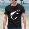 Summer Fishing Hook Printed T Shirts for Men Short Sleeve T-Shirt Tops Men's Tees Shirts Fashion Casual Fishing Lover Tshirt