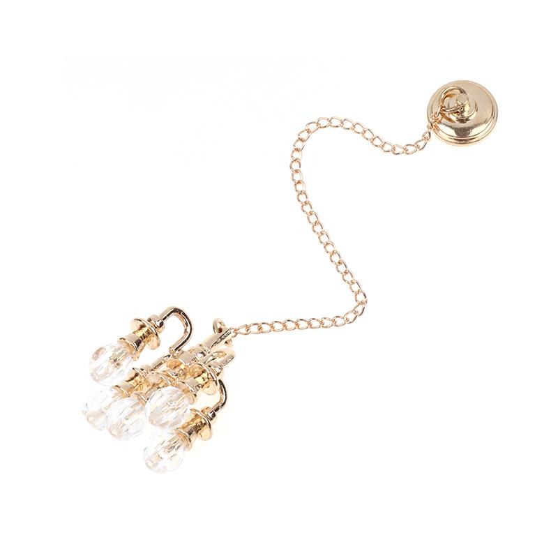 1Pc 1/12 Miniature Dollhouse Ceiling Lamp Hanging Lamp Mini Led Light Model