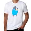Budgie Blue Cute Bird Art TShirt Plus Size Comfort Fit Tee