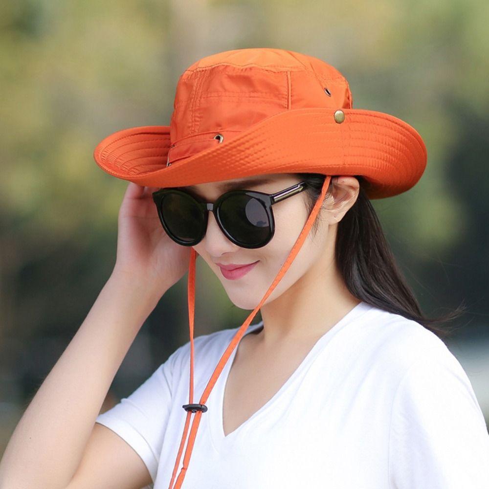 Foldable Bucket Hat Wide Brim Panama Caps Unisex Fisherman Hat