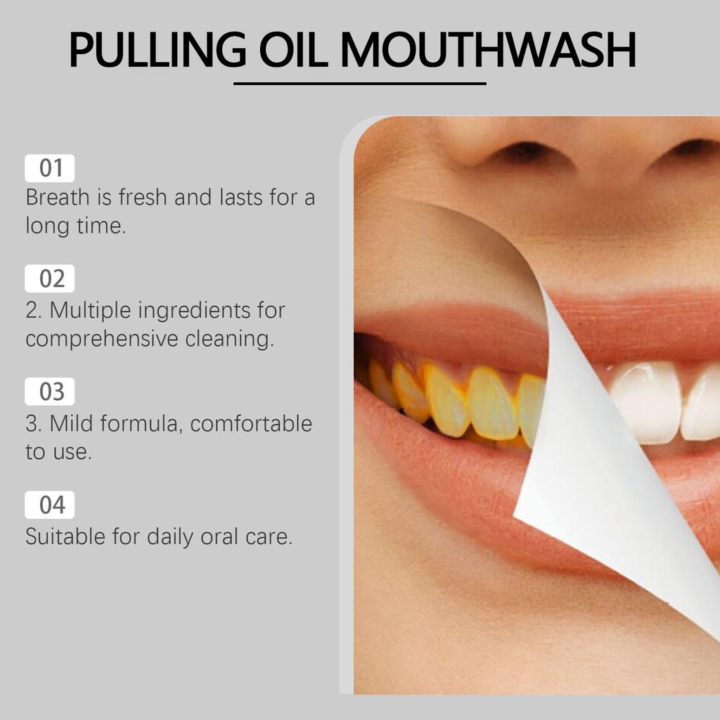 Pulling OilDental Care Mouthwash OilMouthwash Oil Helps Remove Bad Breath And Tartar Making Your Breath Fresher114ml