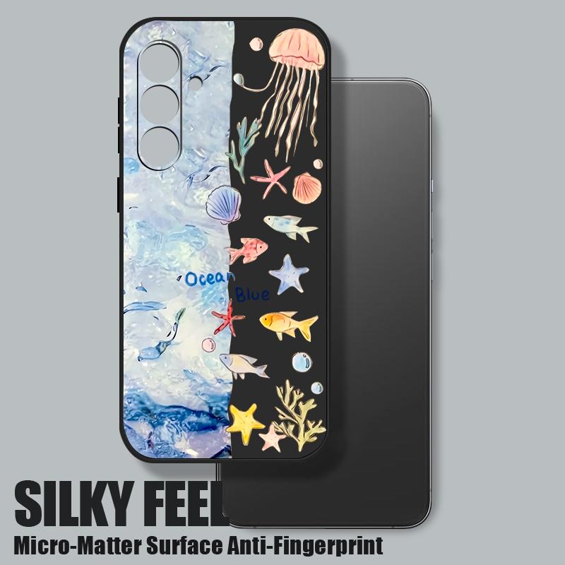 Чехол с принтом 'Акула и Рыбы Океана' для Samsung Galaxy S26 S25 Ultra S24 S23 S22 Plus S21 FE A15 A16 A17 A35 A36 A54 A55 A56 5G Мягкий чехол