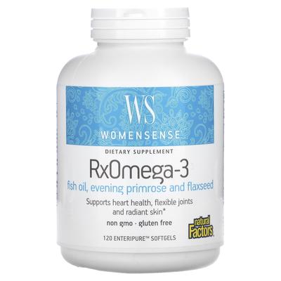 WomenSense, RxOmega-3, Enteripure 120 мягких капсул