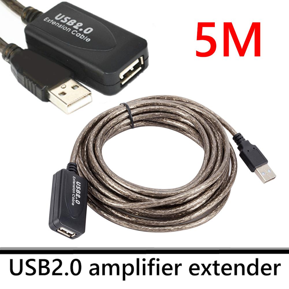 USB 2.0 Удлинительный кабель Папа-Мама Активный репитер Сетевая карта Удлинитель Кабель Усиление сигнала USB