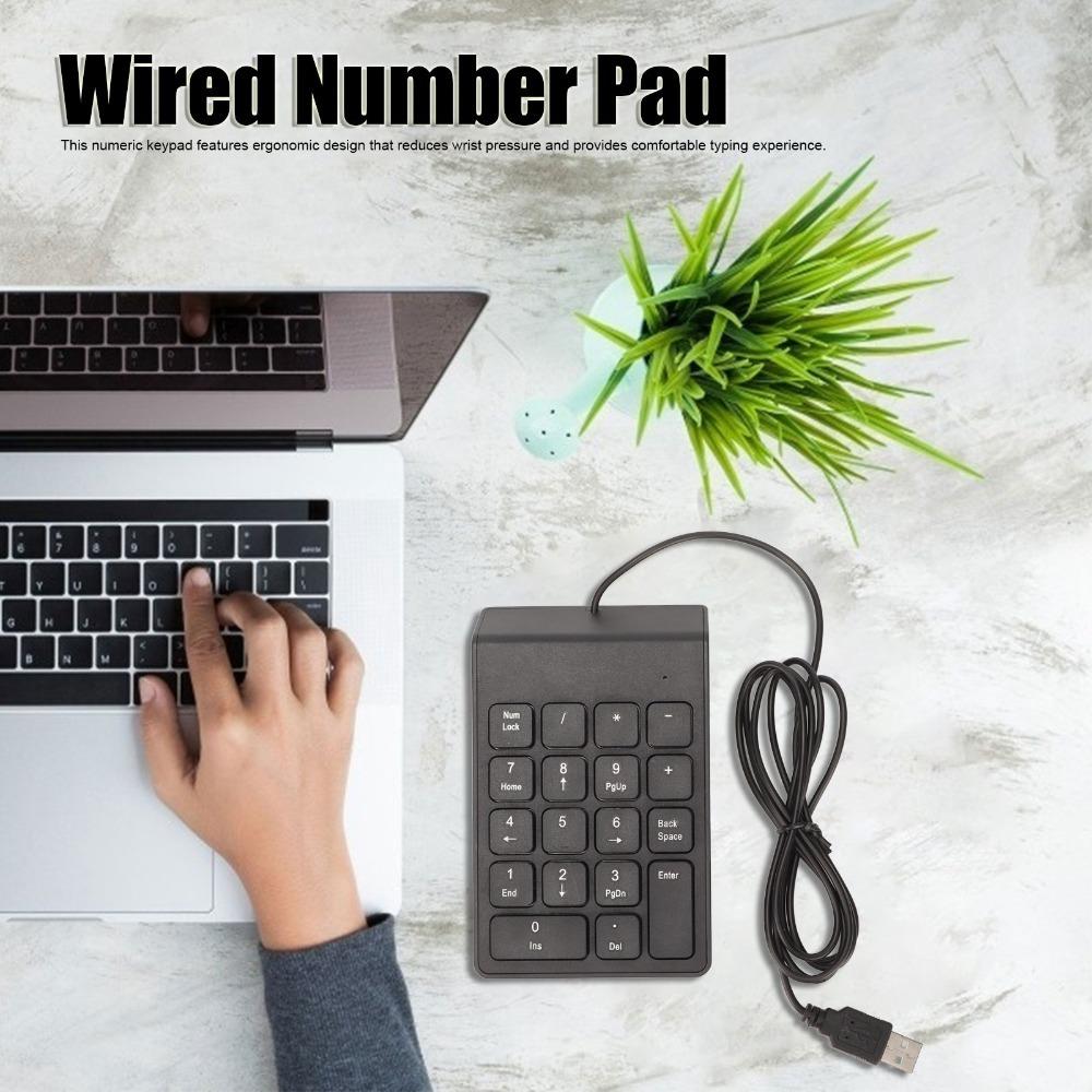 1PCS/2PCS 18 Keys Wired Number Pad Plug and Play Mechanical Number Pad Efficient USB Keypad  Banking