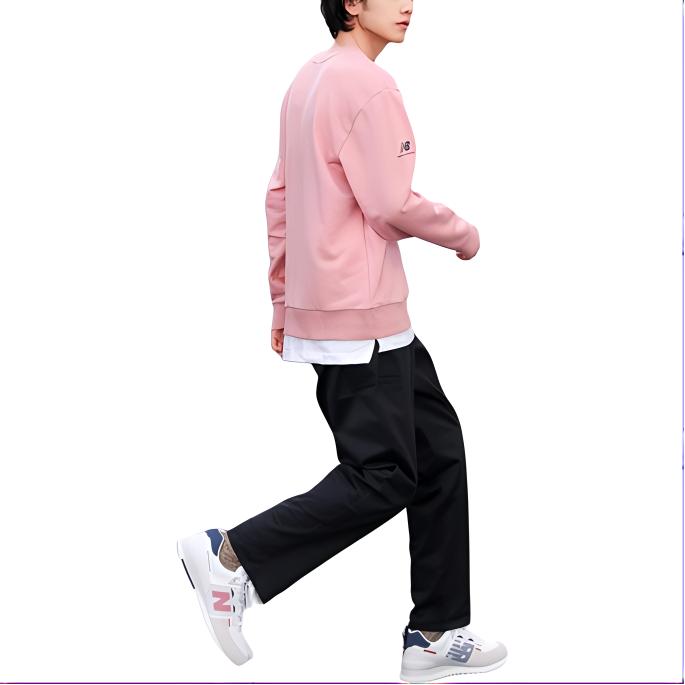 New Balance Толстовки Мужские Розовые С Круглым Вырезом Умеренный Обычный AMT11314-CYK
