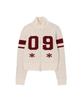Lotsyou Lotsyou_Кардиган на молнии с узором "varsity" Овсяный