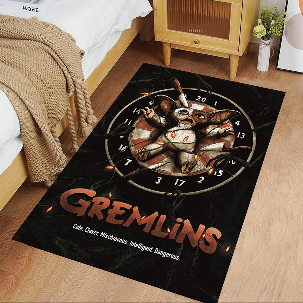 Gremlins Carpet Design for Entryway Balcony Playrooms Bedrooms Antislip Carpet Anime Office Decor Perfect Gift for Friends & Family