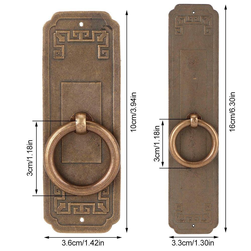2pcs Rounded Edges Cabinet Door Knobs Antique Bronze Single Hole Door Pull Bookcases