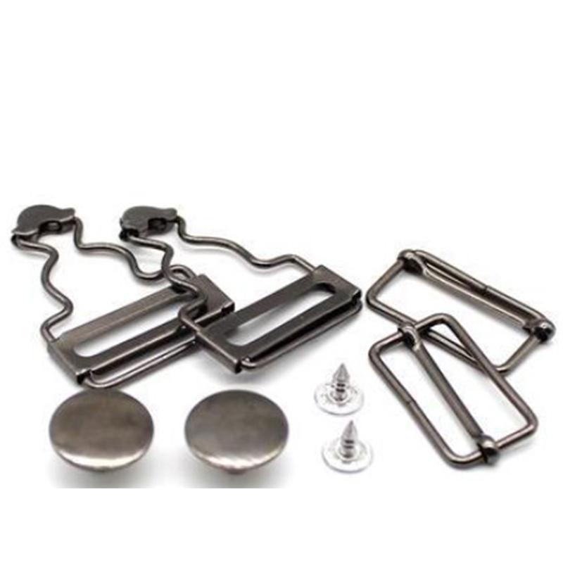 Пряжка на спине, регулируемые подтяжки, брюки, пуговицы, металлические детали пуговиц, джинсовые пуговицы, пряжки для подтяжек