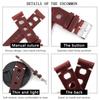 Vintage Leather Watch Strap 18mm 20mm 22mm 24mm Breathable Hole Hand Stitching Watchband for Men Women Replacement Wrist Belt
