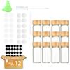 12 PCS Versatile Seasoning Jar Practical Glass Bottles Seasoning Containers Glass Bottle for Different Cooking Needs