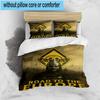 3PCS Yellow Black Kairat Bedding Set,Including 1pc Duvet Cover And 2pcs Pillowcases Perfect for Bedroom, Dormitory, Fan Christmas gift
