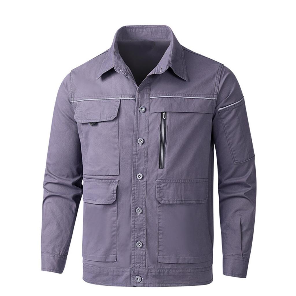 Рабочий костюм мужской тонкий летний топ пальто брюки однотонный костюм