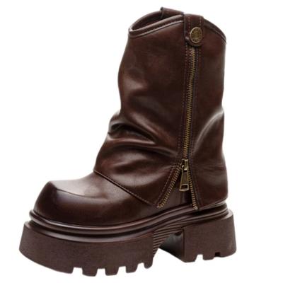 Модные 13-сантиметровые ботильоны до щиколотки, ботинки-чулки, сапоги из натуральной коровьей кожи, слипоны, женские осенние мотоциклетные весенние женские модные мокасины