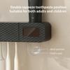 2-in-1 toothbrush holder with multi-functional toothpaste squeezer for air drying and disinfection, wall mounted bathroom withou