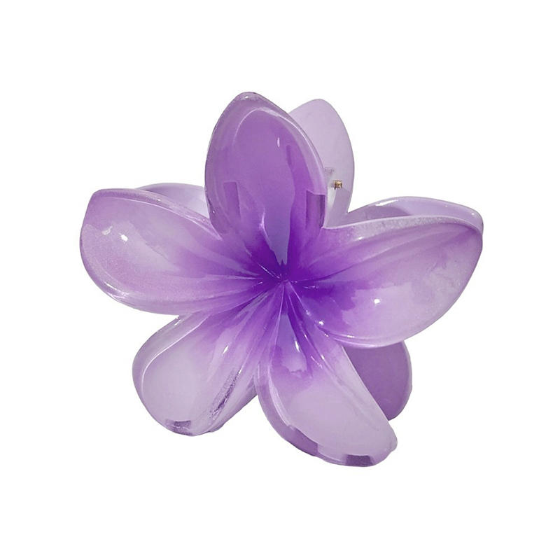 Independently packaged beach vacation egg flower claw clip hair accessory colorful flower hair claw plate hair ponytail top clip