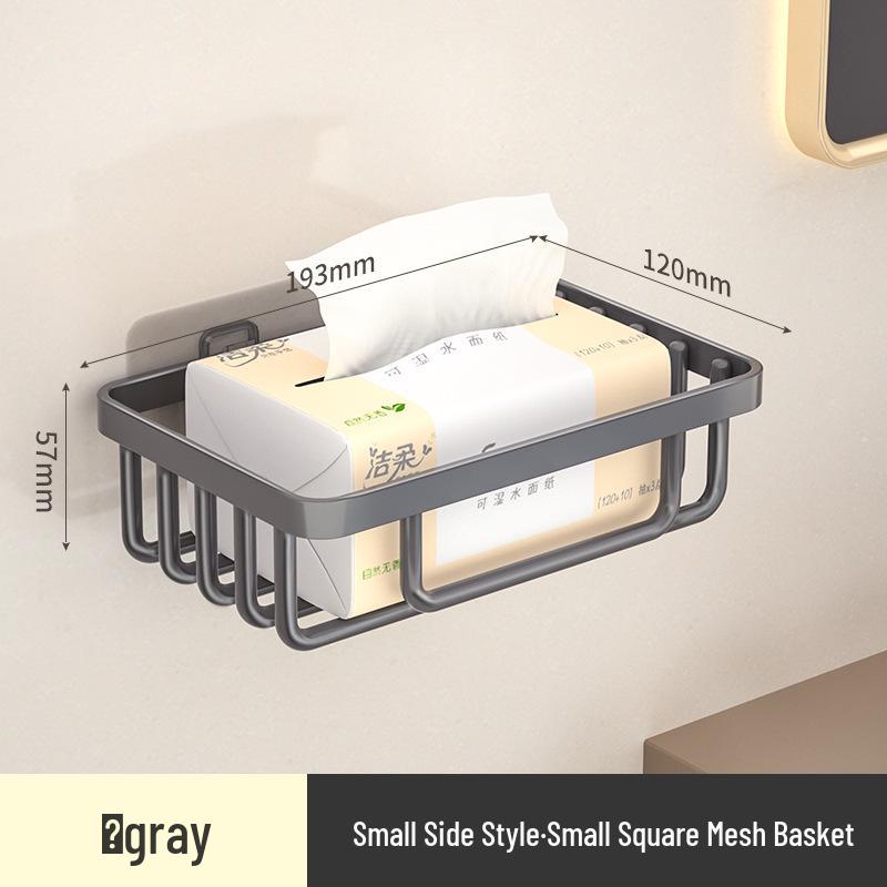 Rustproof Carbon Steel Wall-Mounted Drainage Shelf - Waterproof, Punch-Free, Multifunctional Bathroom Storage