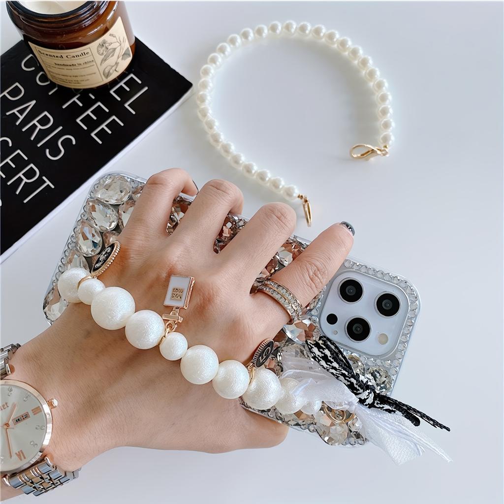 Fashion Full Screen Crystal Phone Case with Bracelet for iPhone 16 15 14 13 12 11 Pro Max