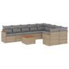 VidaXL Garden Lounge Set with Cushions 10 Pcs, Patio Sofas, Patio Furniture Set, Outdoor Furniture, Beige 3258713