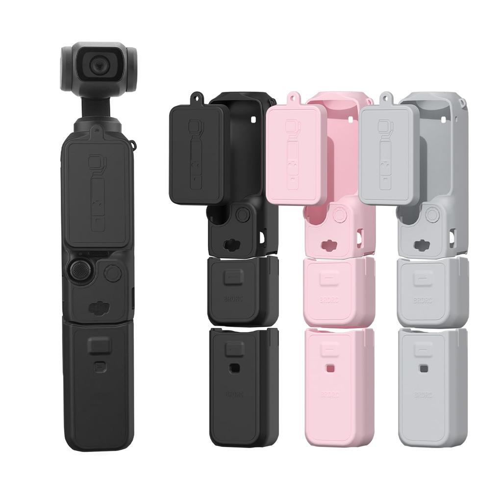 Pocket 3 Silicone Cover, Protective Case Lens Protector Scratch-Resistant Sleeve Skin Compatible with DJI OSMO Pocket 3