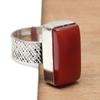 Red Carnelian Gemstone Handmade Silver Jewelry  "7.5"