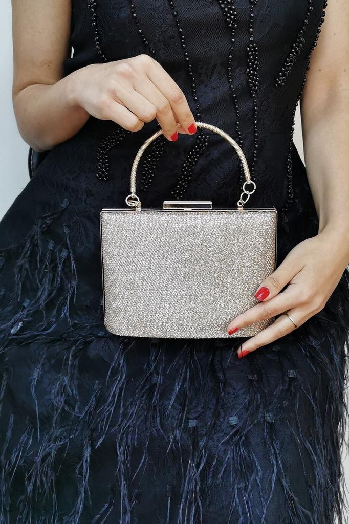 Women's Stylish and Useful Evening Dress Bag Fabric Black Women's Evening Dress Bag