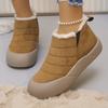 Мода 2025 Новые Женские Ботильоны Ретро Утолщенные Пушистые Туфли Женские Уличные Толстые Слипоны Зимние Ботинки Женские Повседневные Теплые Нескользящие Ботинки