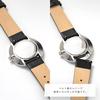 Watch Replacement Strap Set 2way White Silver Popular Brand Stylish Leather 36mm KLON INFINITY STAIR Series Men's Women's -FIRST- [36/W-FACE]