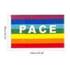 Colorful Peace Flag Polyester Pacifist Flag 90 X 145 Cm Peace Banner Flags for Garden Balcony