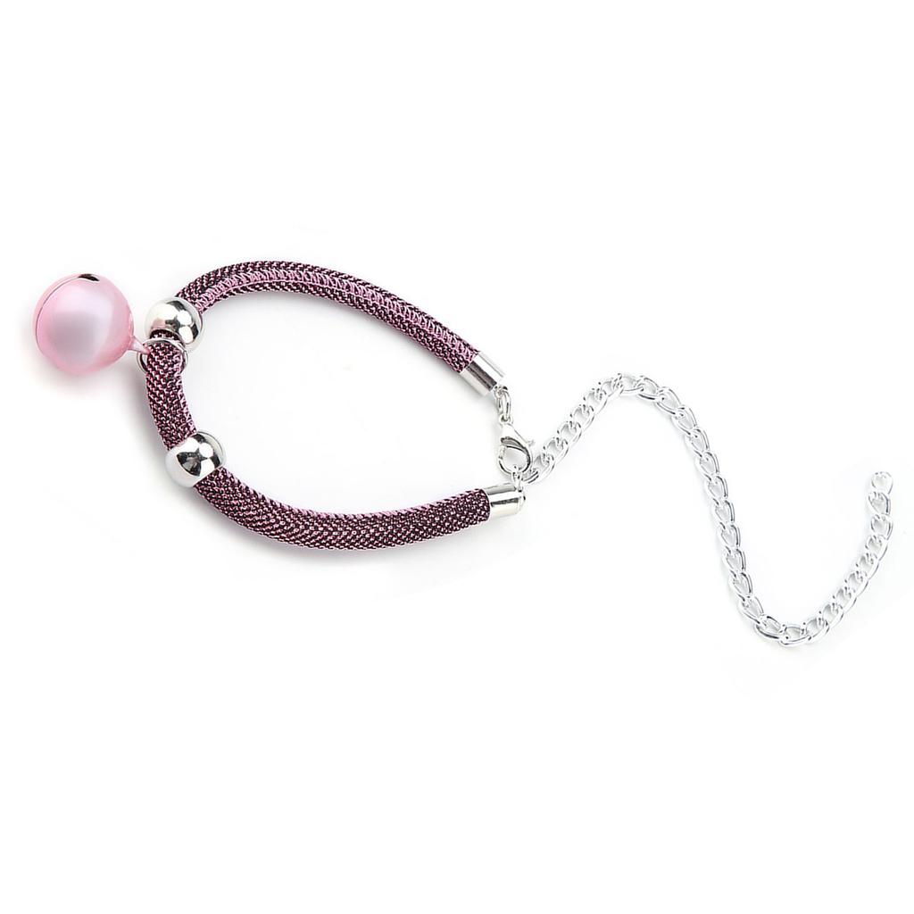 Japanese Style Pets Necklace Nylon Accessory Kitten Supply Cat Bell Collar w  Extension Chain