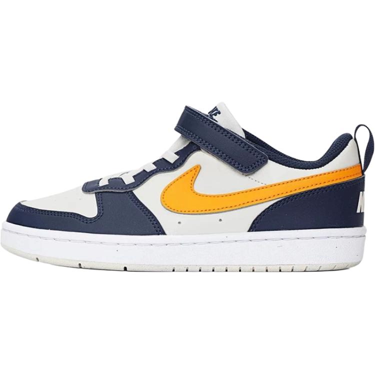 Nike Court Borough Low Recraft PS Midnight Navy Orange Peel Kids Sneakers Blue Light-Orewood-Brown White DV5457-126