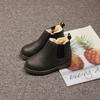 Children's Snow Boots Autumn and Winter Boys' British Style Non-slip Wear-resistant Warm Solid Color Cotton Boots Girls' Short Boots