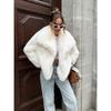 Fur Big Collar Synthetic Fur Coat Short Fashion Imitation Fox Fur Coat Fluffy Plush Women's Clothing