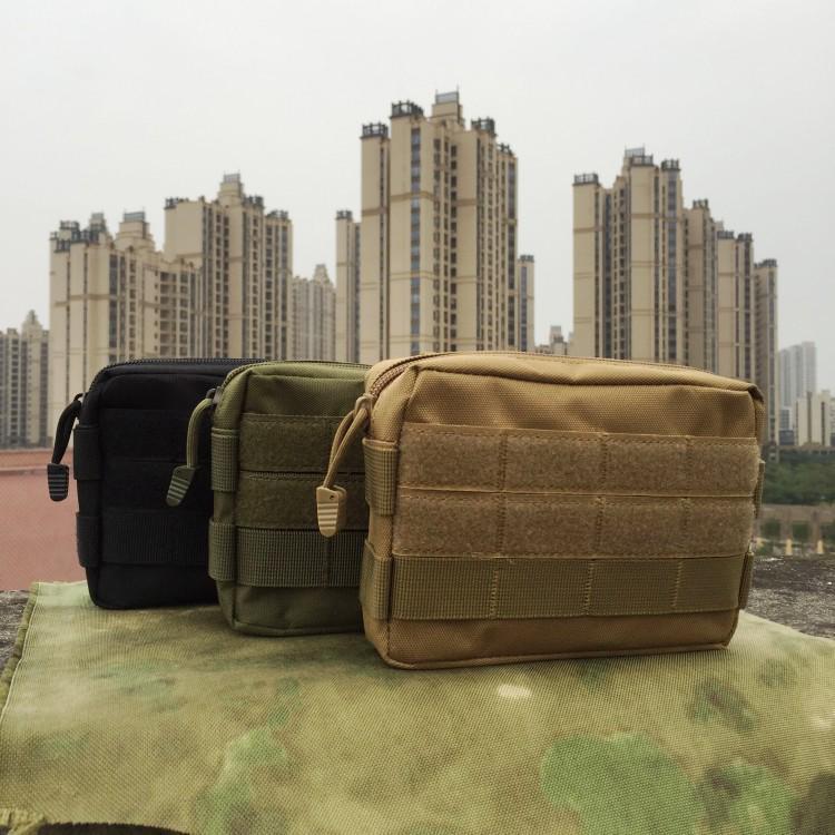 Камуфляжный тактический EDC подсумок MOLLE 600D для телефона, монет и ключей.