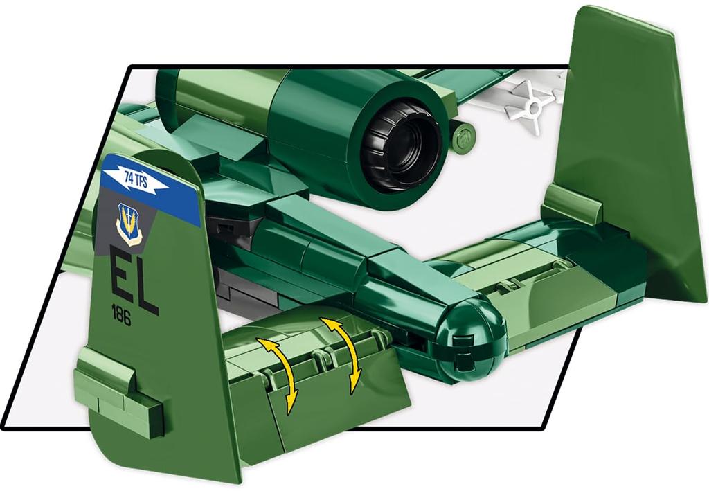 COBI Blocks US Military Airplane A-10 Thunderbolt II Warthog 148 Scale 650 Pieces Compatible with Lego [MADE IN EU] 5856