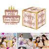 Happy Birthday Money Gift Box Kit with DIY Stickers Birthday Party Cash Case Pull-out Money Box Party Props