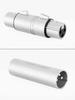 Набор CableCreation XLR XLR Разъем Canon Преобразователь XLR Стерео Мини-разъем Совместимый с микрофоном Микшер Серебряный XLR, [1 шт. в наличии] Папа-Папа &