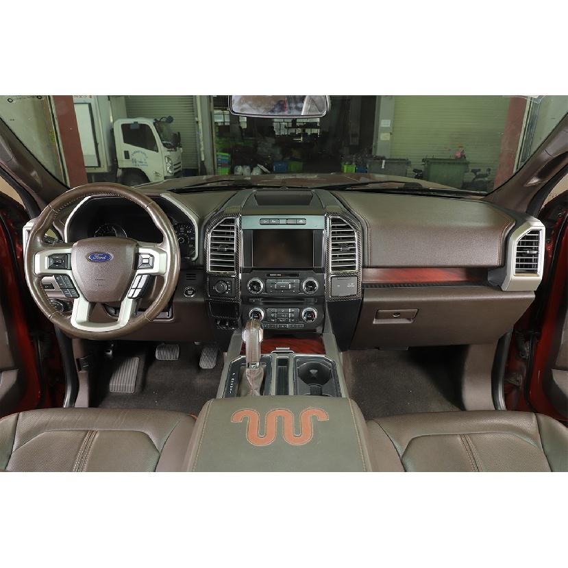 Центральная консоль автомобиля, приборная панель, вентиляционное отверстие, декоративная крышка, наклейки для Ford F150 2015-интерьерные молдинги