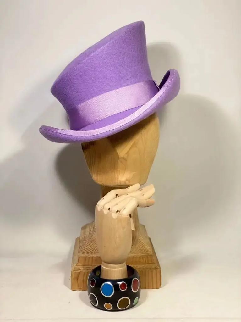 Women Men Asymmetric Top Wool Fedora Hat Magician Steampunk Cosplay Punk Party Caps Retro Fashion Ribbon Top Hat Dropshipping