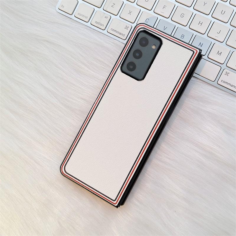 Модный чехол с именем личи для Samsung Galaxy Z Fold 2 W21, противоударный роскошный кожаный чехол + чехлы для ПК Fold2