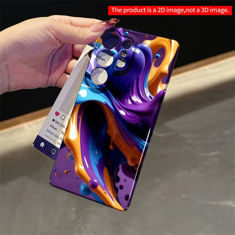 2DFlat Samsung phone case Vibrant Liquid Splash Phone Case Applicable to Galaxy S23 S24 S25ULTRA S26 A12 A14 A15 A16 A54 A55