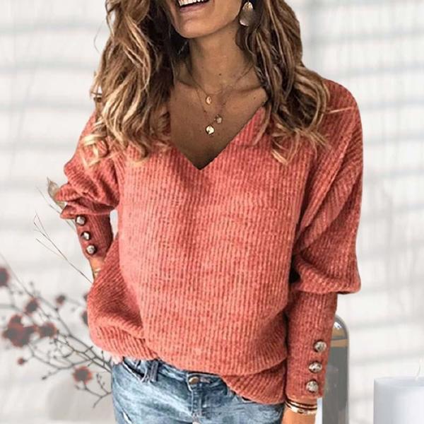 Новые женские осенние и зимние пуловеры с высоким воротником, свитер, женская мода, пуловер с v-образным вырезом и длинными рукавами, однотонные свитера, топы