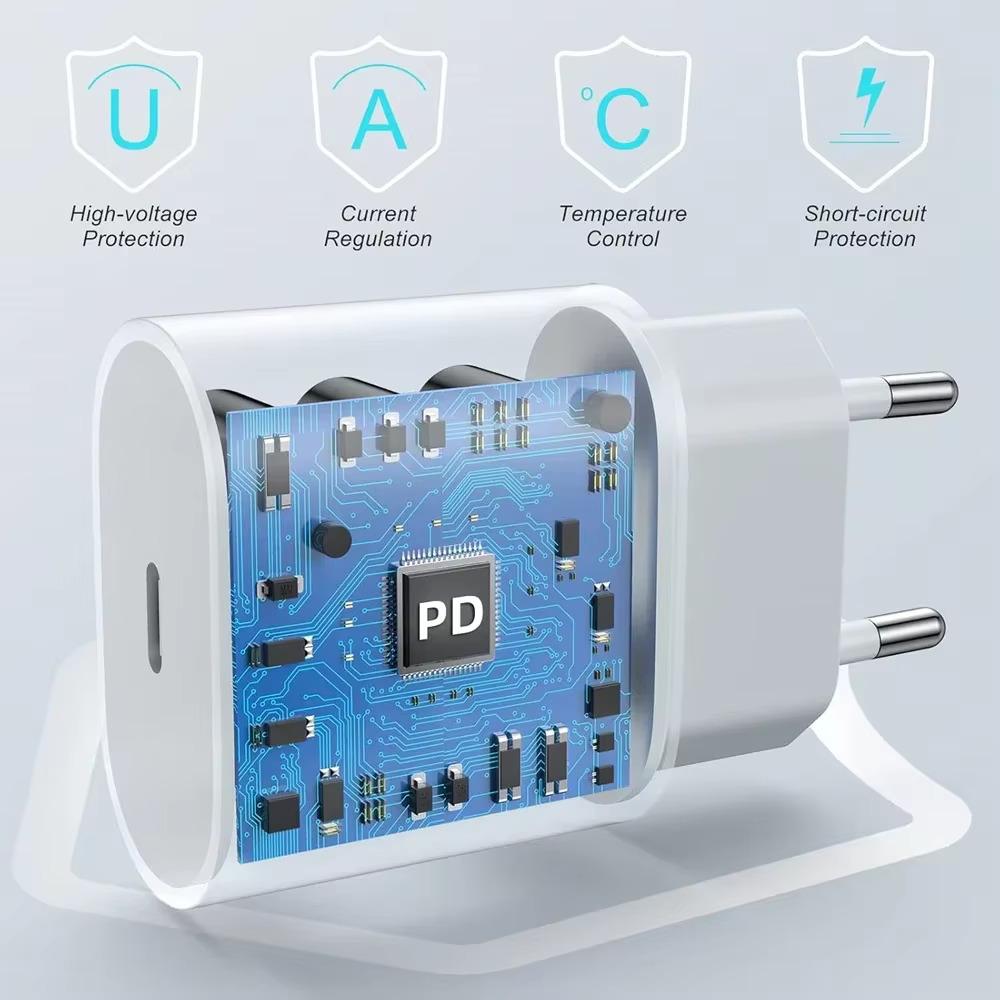 PD 35W USB C Charger Type C Fast Charging for iPhone 16 15 14 13 12 11 Pro Max Plus XR X XS PD Charging Cable Phone Accessories